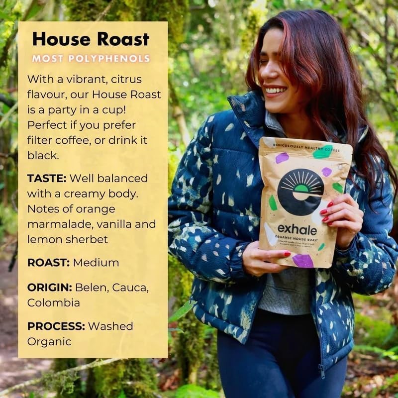 EXHALE Organic FINE Ground Coffee - NEW LARGE 450G PACK