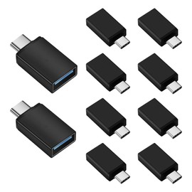 Verbstel 10 Pack USB C to USB3.0 Adapter, Type C Male to USB Female Adapter for Smartphone, PC, Laptop, Tablet, Keyboard