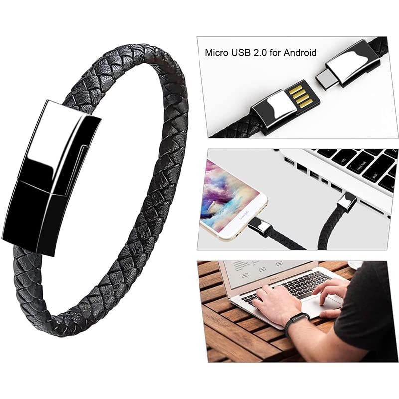 GeeBracelet Black Lightning Charging Cable
