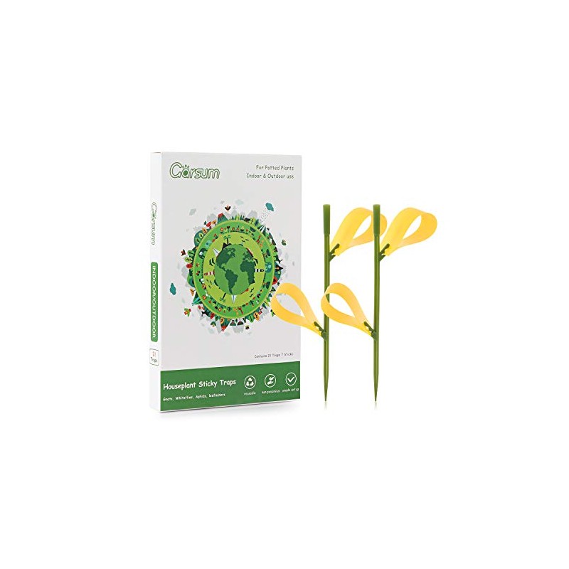 Garsum 21 Sticky Traps for Indoor Plants - Catch Gnat