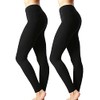 Zenana Outfitters Women's Full Length Cotton Solid Legging, 2pack-blk-blk, Small