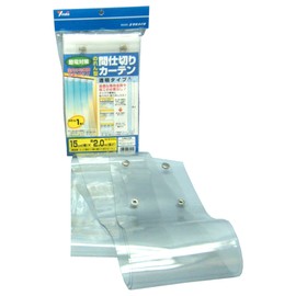 Yutaka Make B-350 Noren Style Room Divider Curtain (Transparent) 5.9 inches (15 cm) x Approx. 6.6 ft (2 m)