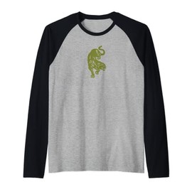 Panther - Gutter Punk Tattoo Style Animal Vintage Florida Raglan Baseball Tee
