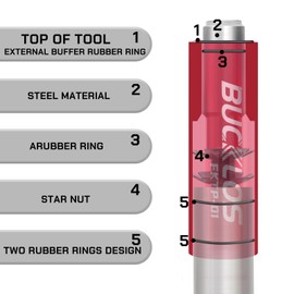 BUCKLOS Bike Fork Star Nut Setting Install Tool with Free Star Nuts and Spare Special Screws for 1", 1-1/8" Threadless Fork Tubes and Headset System, Stainless Steel Bicycle Star Nut Installation Tool