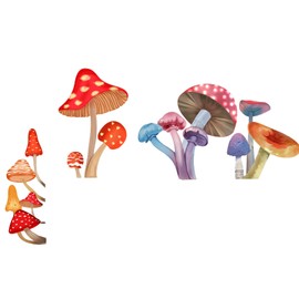 Mushroom Wall Stickers, Light Switch Decor Decals,Switch Stickers,Mushrooms Glowing Wall Decals, Luminous Wall Decor for Bedroom Living Room Nursery Home Decorations (Mushroom)