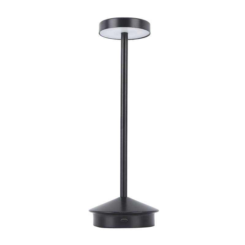 Rechargeable LED Table Lamp 2000mAh Cordless Battery Operated Metal Bedside