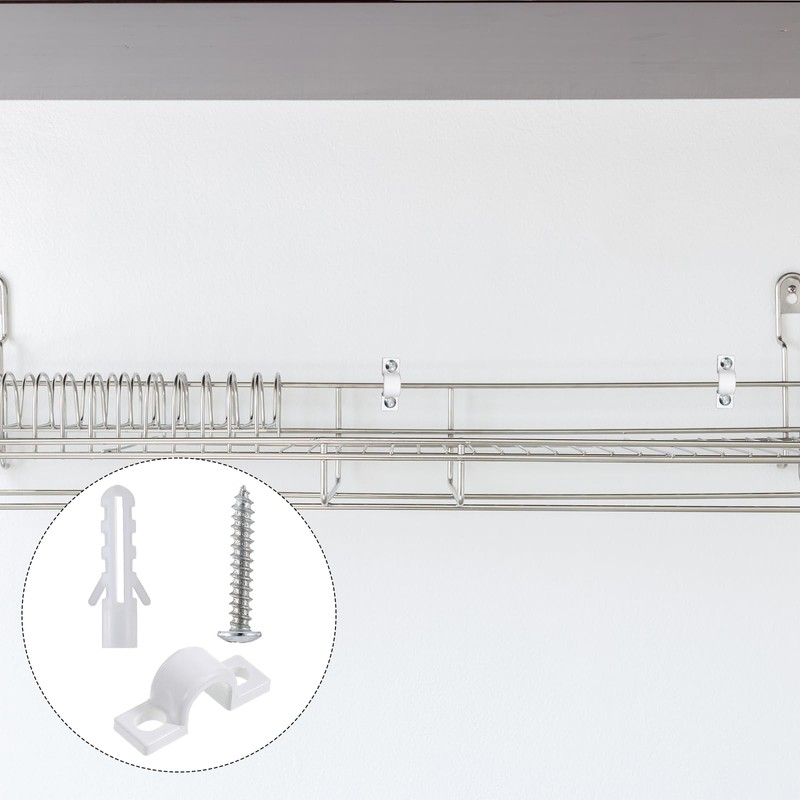 12PCS Wire Shelf Loop Clips, Shelf Clips for Metal Shelving
