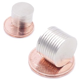 Brudazon 35 Mini Disc Magnets 13 x 1 mm N52 Strongest Level Neodymium Magnets Ultra Strong Power Magnet for Model Making, Photo, Whiteboard, Pin Board, Fridge, Crafts, Magnetic Disc Extra Strong