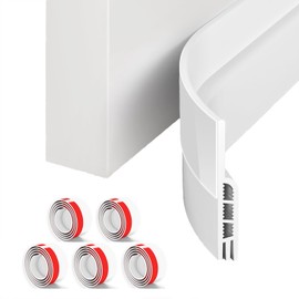 Under Door Draft Blocker Door Bottom Seal Wind Air Draft Stopper Under Door Weather Stripping Soundproof Door Seal 5 Packs 2 in X 39 in White