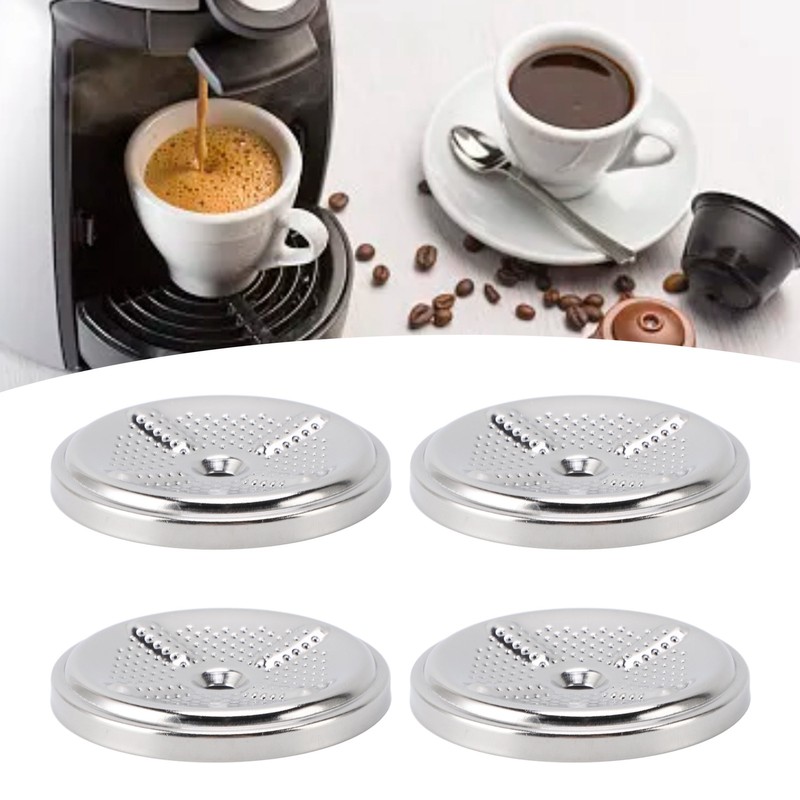 4pcs Coffee Filter Stainless Steel Reusable Filter Rust Resistant Effective