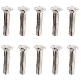 10 Pcs Cup Square Carriage Bolts, M8 x 35mm Stainless Steel Coach Screws, Coach Bolts for Wood, Drywall and Furniture