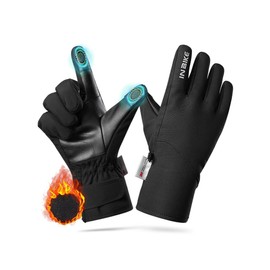 INBIKE Winter Gloves Waterproof Cycling Gloves Cycling Gloves Ski Gloves Thermal Thinsulate Gloves for Bicycle Motorcycle Ski Work Driving Black M