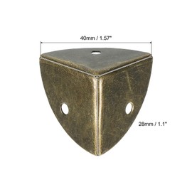 sourcing map 8 Pcs Decorative Box Corner Cover, 28mm Metal Edge Guard, Furniture Corner Edges Protector with Screws, Bronze