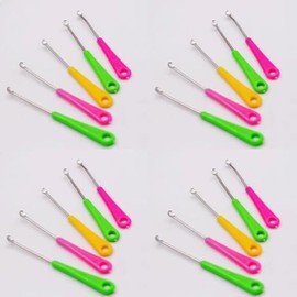 20 Pcs Color Random Earwax Cleaners, Portable Curette Earpick, Ear Care Ear Wax Removal Tools, Mini Ear Spoon Ear Cleaning Tools Color Random Earwax Removal Products