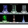 click2go Crystal Led Light Multicolor Illuminated Display Base - Color