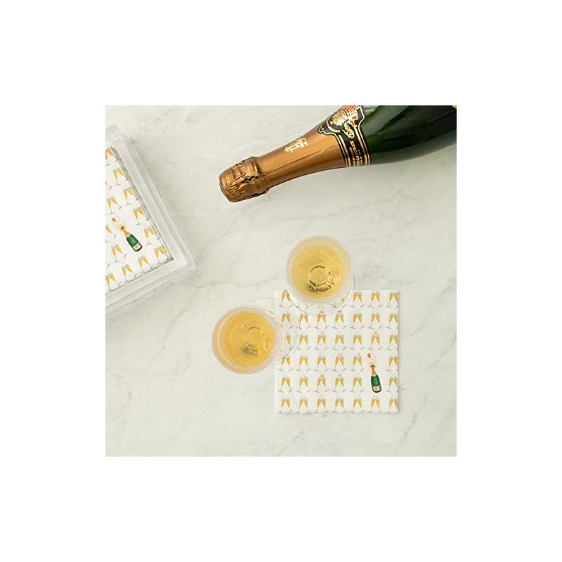 Caspari Bubbly Paper Cocktail Napkins - 20 Per Package
