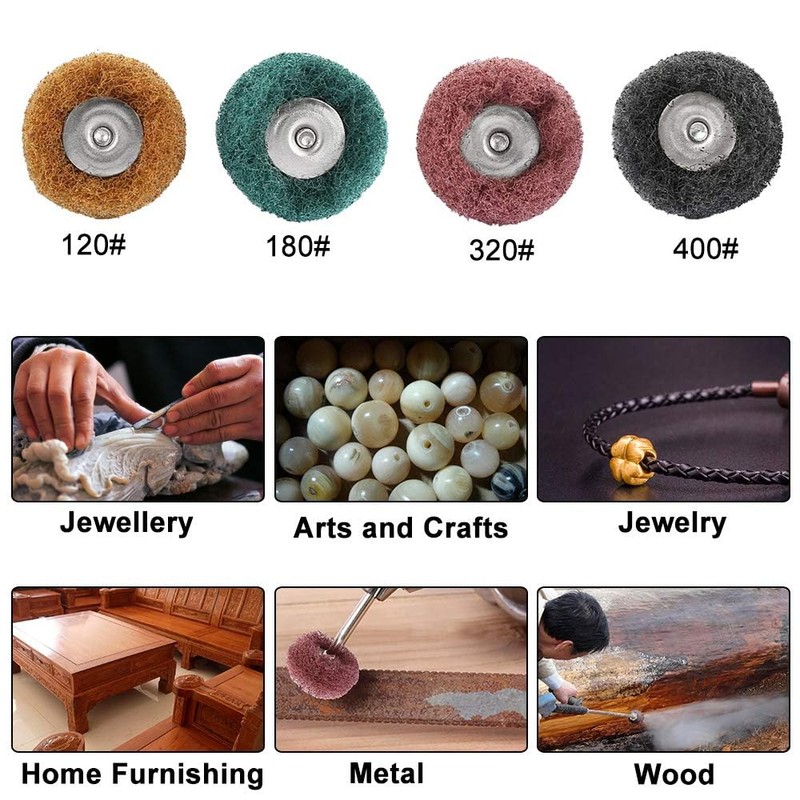 Rocaris 40 Pack 1 inch Abrasive Wheel Buffing Polishing Wheel
