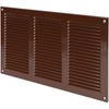 Repa Market 12x8 Inch Air Vent Cover/Brown Galvanized Steel Louvered