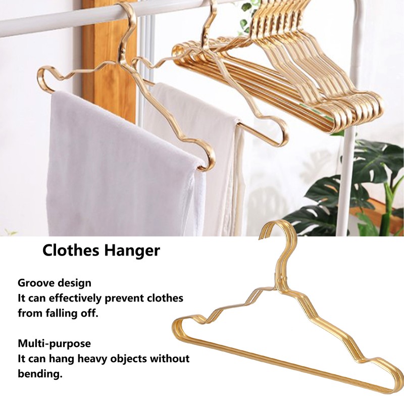 10Pcs Clothes Hanger WearResistant Enlarged Thickened SpaceAluminum NonSlip Clothes Hanger