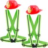 4 Pcs Adult Firefighter Set Include Red Plastic Fire Hats