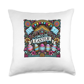 Cinco De Easter Greece Greek Orthodox Easter Throw Pillow