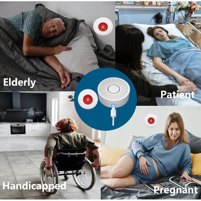WiFi Smart Caregiver Pager Call Button Wireless Call Bell Nurse
