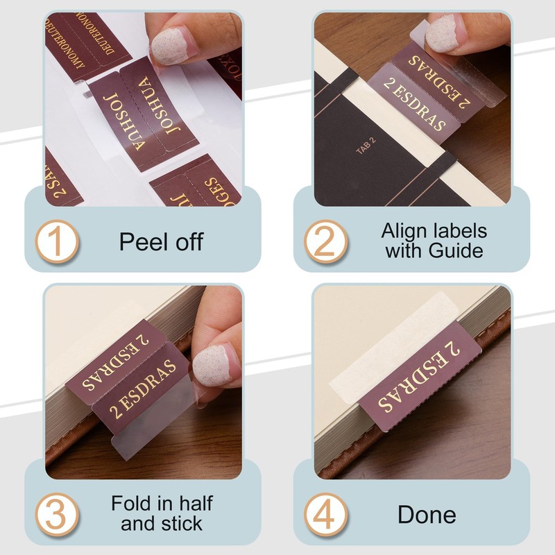 RETTACY Bible Tabs, for Women & Men, 66 Tabs for