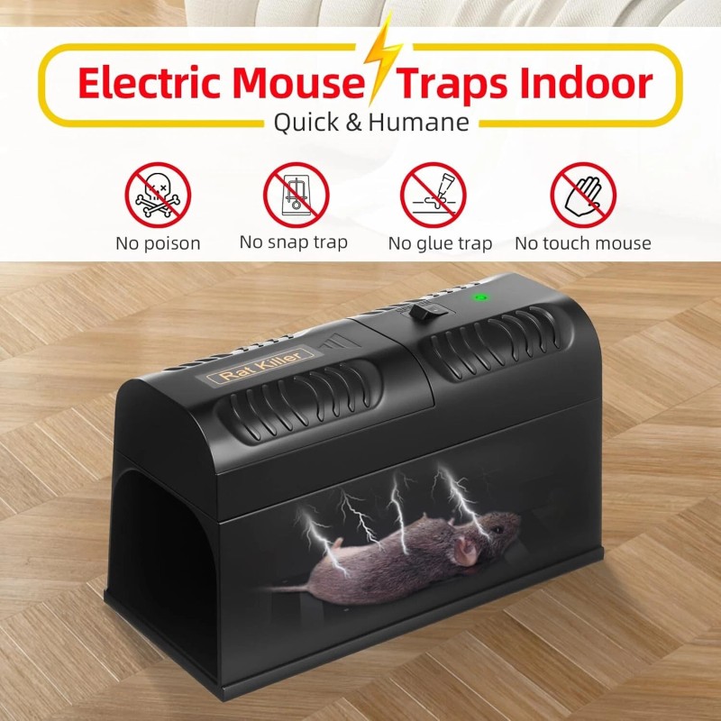 Jahy2Tech Reusable Electric Mouse Trap Zapper for Indoor and Outdoor
