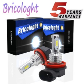 Bricologht H11 LED Headlight Super Bright Bulbs Kit 8000K White 330000LM High/Low Beam