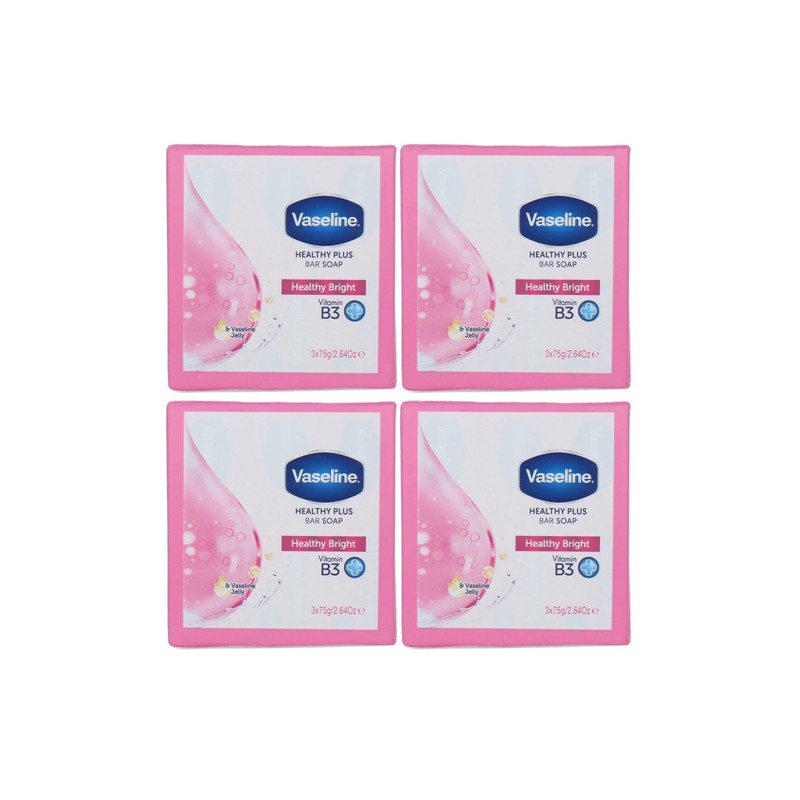 Vaseline Healty Plus Healthy Bright Soap 12x75g | Pack of