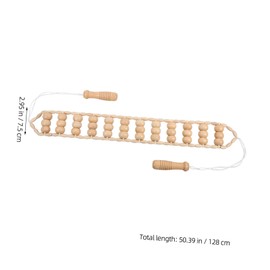 Outanaya Wooden Back Massager Roller Stick Manual Massage Tool for Deep Tissue Relief of Neck Back Shoulders and Legs Ergonomic Design for Home Use