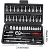 46-Piece Socket Wrench Set - 1/4 inch Drive Socket Ratchet