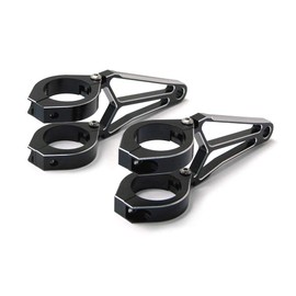 Alchemy Parts Fork Mounted Motorbike Headlight Brackets 36mm - 37mm Razor Style CNC Machined Billet Aluminium - PAIR