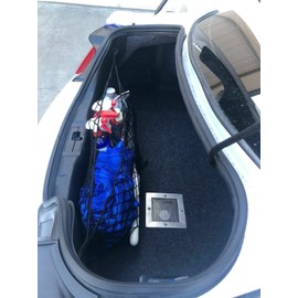 EACCESSORIES EA Rear Trunk Organizer Cargo Net for Ford Mustang 2015-2023 - Envelope Style Cargo Net for Coupe-Premium Mesh Elastic Car Trunk Organizer Vehicle Carrier Storage–Compatible with Mustang