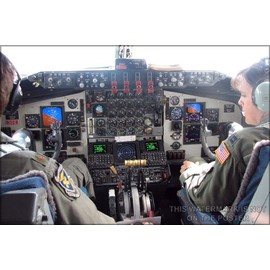 History Galore 24"x36" Gallery Poster, KC-135 Stratotanker cockpit and instrument panel