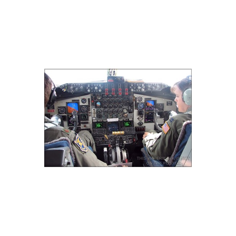 History Galore 24"x36" Gallery Poster, KC-135 Stratotanker cockpit and instrument
