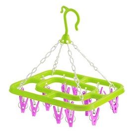 Pack of 2 Indoor Outdoor Hanging Clothes 18 Peg Line Dryer Airer