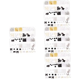 VICASKY 4sets Nail Gems Rhinestone Nail Decoration with Pearls Stylish Flower Charms Suitable for Various Occasions 2boxes*4