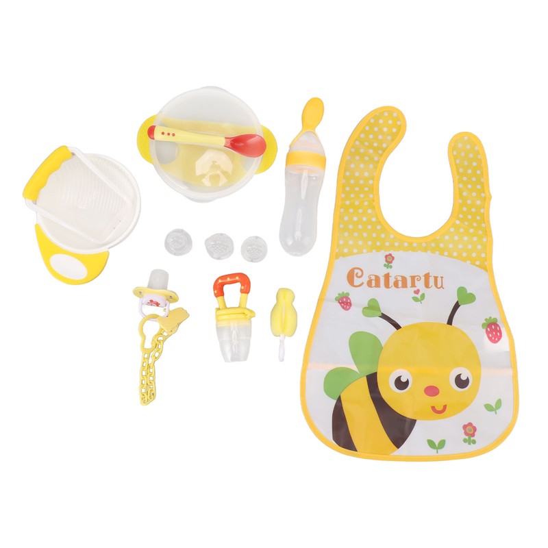 Baby Feeding Set Safe PP Silicone Compact Space Saving Discomfort