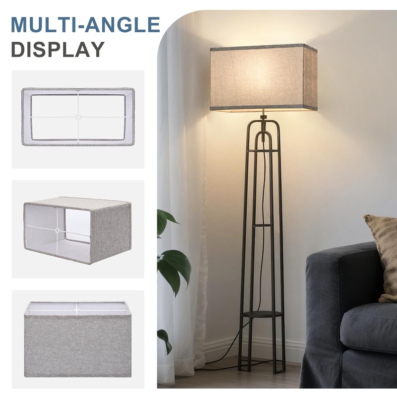 Rectangular Lamp Shades Set of 2, 16"L x 8"W x