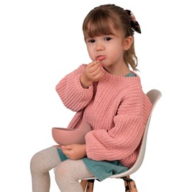 Nap Baby Bowl de Silicón Grado Alimenticio, Plato Hondo Adherible, Tazón Antiderrames, Libre de BPA, Seguro para Microondas, Evita Derrames y Accidentes, Fácil de Limpiar - Palo Rosa