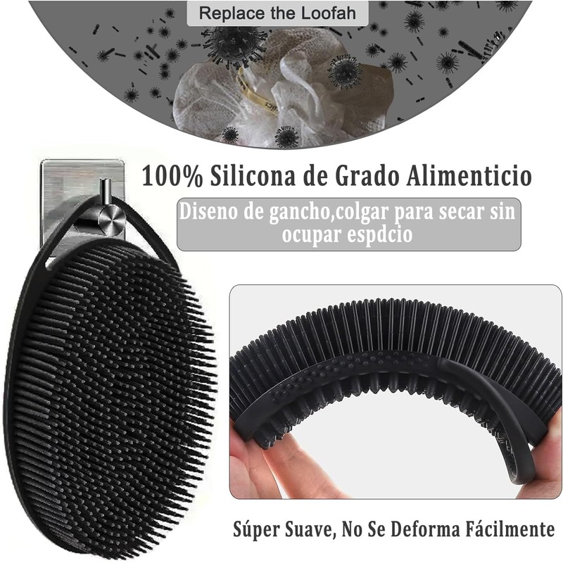 Cepillo de Baño de Silicona EPANO (2 Piezas) - Exfoliación
