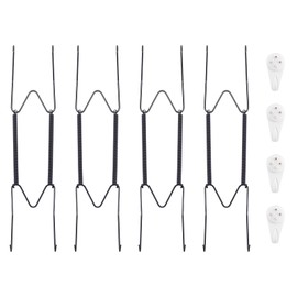 Bilillo - 4 ganchos para placas para la pared, adecuados para placas decorativas de 9 a 11 pulgadas, soporte de placa de alambre invisible resistente con ganchos de pared, ganchos para placas para