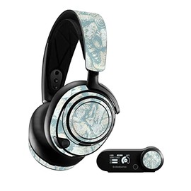 MightySkins Glossy Glitter Skin Compatible with SteelSeries Arctis Nova Pro - Blue Seashells | Protective, Durable High-Gloss Glitter Finish | Easy to Apply and Change Styles | Made in The USA