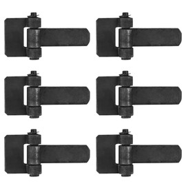 heneng 6 Pcs Weld On Trailer Hinges, 6-1/8" x 3-3/8", Heavy Duty Strap Style Long Leaf Gate Hinge, 9/32" Thick
