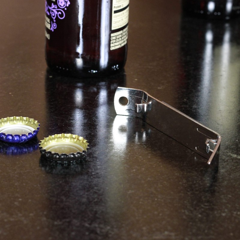 Chef Craft Select Iron Plated Bottle Opener/Can Tapper with Magnet,