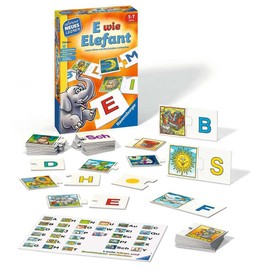 Ravensburger 24951 - E wie Elefant - Spielen und Lernen für Kinder, Lernspiel für Kinder von 5-7 Jahren, Spielend Neues Lernen für 1-4 Spieler, Yellow