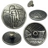 Oregon Trail Half Dollar Screw Back Conchos - 1 1/8"-