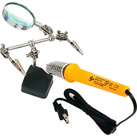 Helping Hand W/Stand & Magnifier 25 Watt Soldering Iron