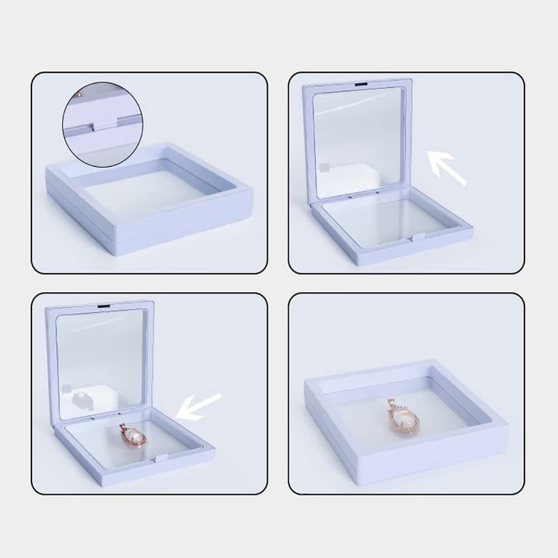 Tiardey 10PCS 3D Floating Frame Display Holder Stands PE Film